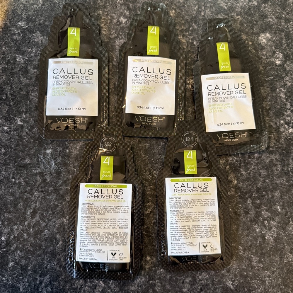 (5) Pro Feet Break Down Callus Remover Voesh Deluxe Pedicure Callus Remover Gel